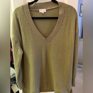 Brand New Pink Lily Waffle Knit Sweater